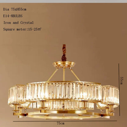 Madeleine Vintage Crystal Loft Chandelier