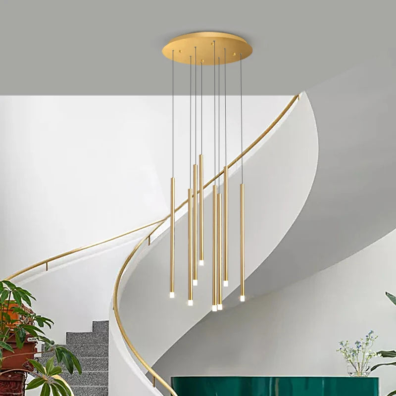 Arielle Spiral LED Staircase Pendant Chandelier