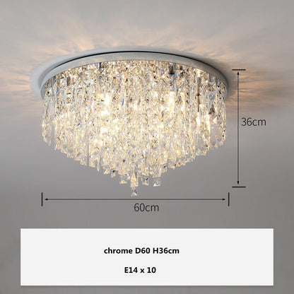 Plafonnier en Cristal K9 de Luxe Amara