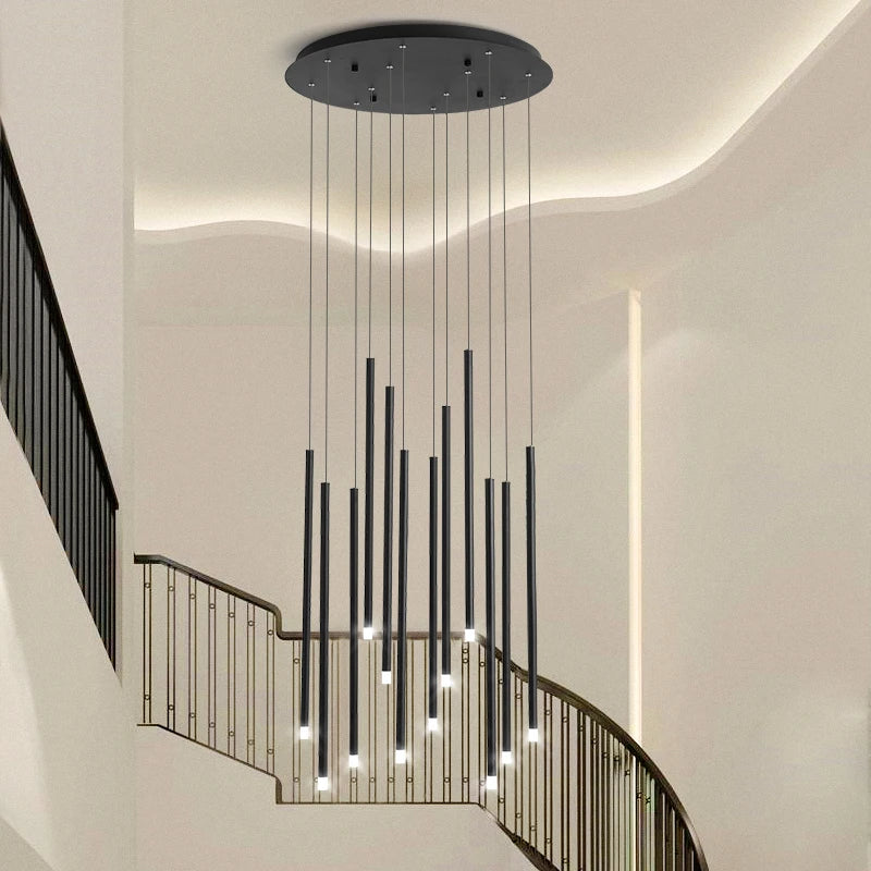 Arielle Spiral LED Staircase Pendant Chandelier