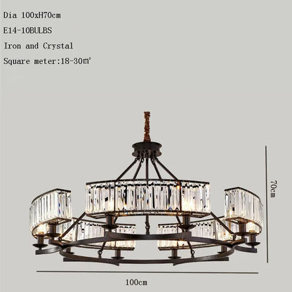 Madeleine Vintage Crystal Loft Chandelier