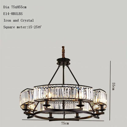 Madeleine Vintage Crystal Loft Chandelier