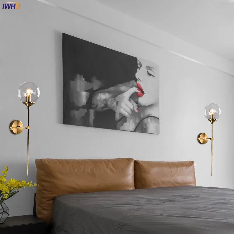 Madeleine Glass Globe Wall Light