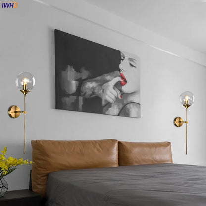 Madeleine Glass Globe Wall Light