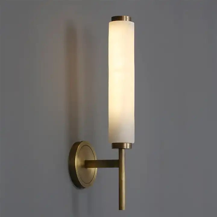 Juliette Copper & Marble Pillar Sconce