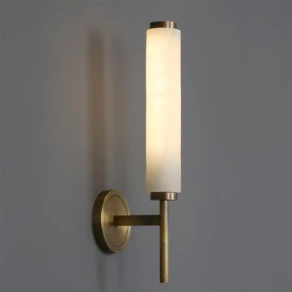 Juliette Copper & Marble Pillar Sconce