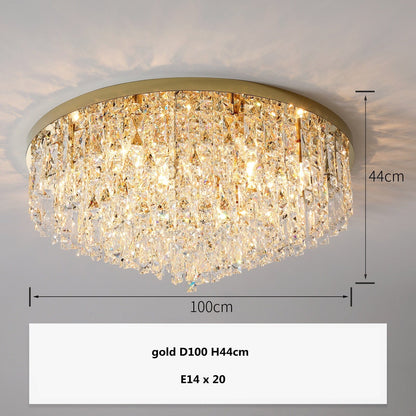 Plafonnier en Cristal K9 de Luxe Amara