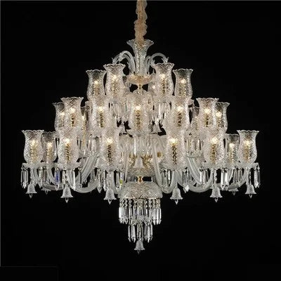 Lustre bougie minimaliste en cristal pour salon et chambre à coucher