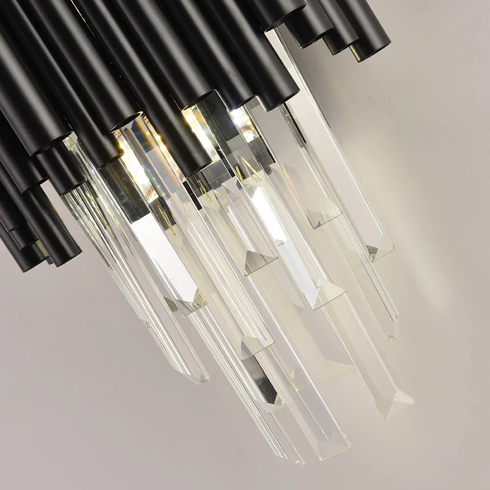 Sophie Crystal Black Wall Lamp with Modern Elegant Finish