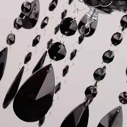 Lustre en cristal bougie noire pour l'éclairage de chambre à coucher et de restaurant