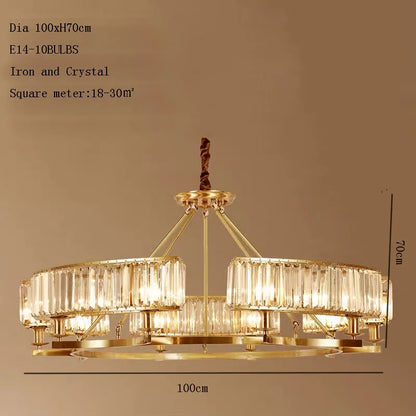 Madeleine Vintage Crystal Loft Chandelier