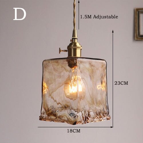 Elena Modern Geometric Glass Pendant