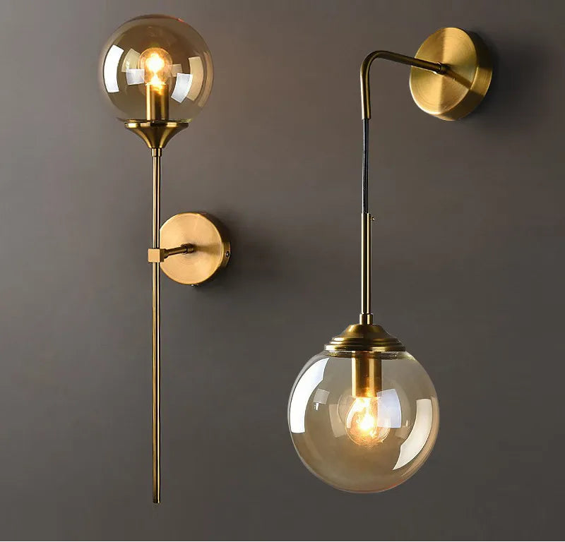 Madeleine Glass Globe Wall Light