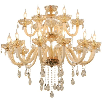 Lustre Chandelier en Cristal de Verre Moderne pour Salon et Hôtel