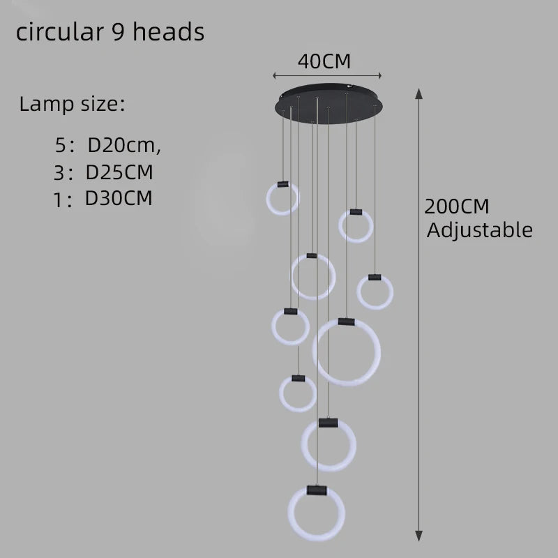 Suspension LED Élodine en acrylique