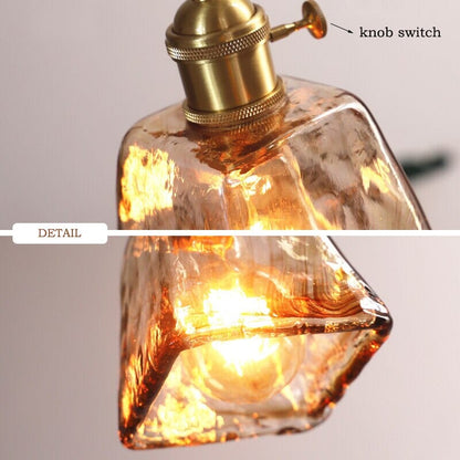Elena Modern Geometric Glass Pendant