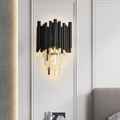 Sophie Crystal Black Wall Lamp with Modern Elegant Finish