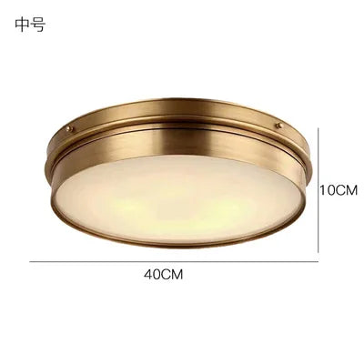 Geneviève Brass Glass Ceiling Light Modern Flush Mount