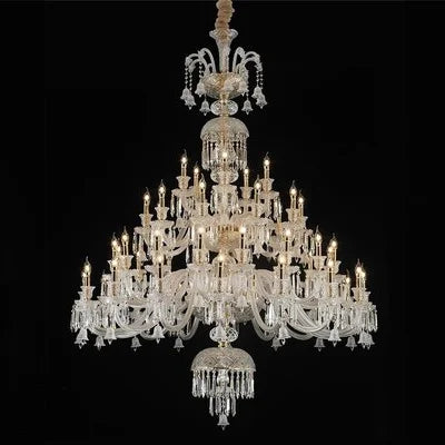 Lustre bougie minimaliste en cristal pour salon et chambre à coucher
