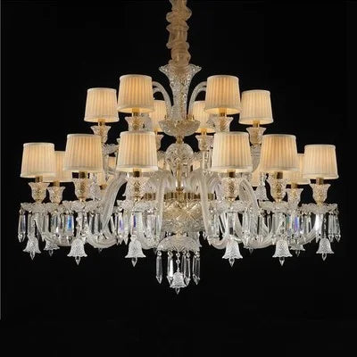 Lustre bougie minimaliste en cristal pour salon et chambre à coucher