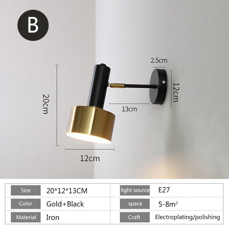 Applique murale Colette Gold Black au design moderne nordique