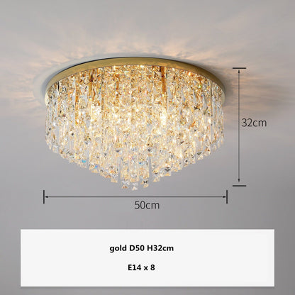 Plafonnier en Cristal K9 de Luxe Amara