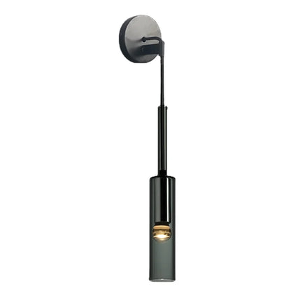 Clémence Smoky Glass Wall Lamp with Modern Pendant Style