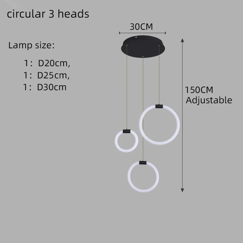 Suspension LED Élodine en acrylique