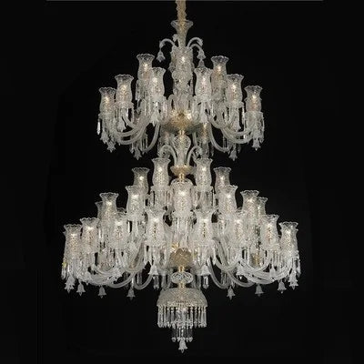 Lustre bougie minimaliste en cristal pour salon et chambre à coucher