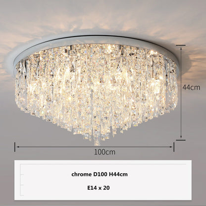 Plafonnier en Cristal K9 de Luxe Amara