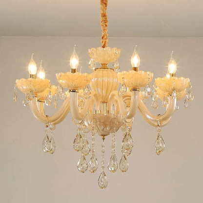 Lustre Chandelier en Cristal de Verre Moderne pour Salon et Hôtel