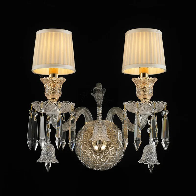 Lustre bougie minimaliste en cristal pour salon et chambre à coucher
