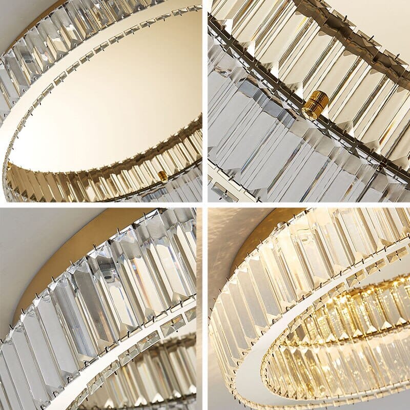 Lustre de chambre à coucher encastré Brigitte Ring Crystal