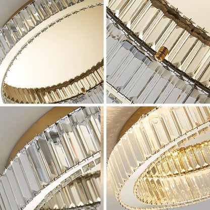 Lustre de chambre à coucher encastré Brigitte Ring Crystal