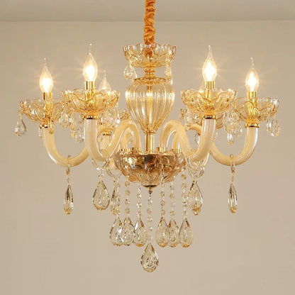 Lustre Chandelier en Cristal de Verre Moderne pour Salon et Hôtel