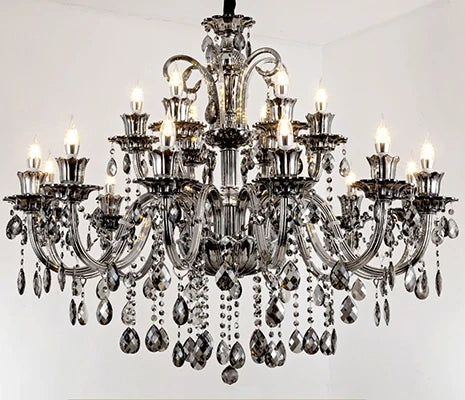 Modern Candle Crystal Chandelier Light for Living Room and Bedroom