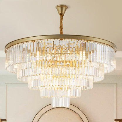 Gabrielle Modern Round Golden Crystal Chandelier
