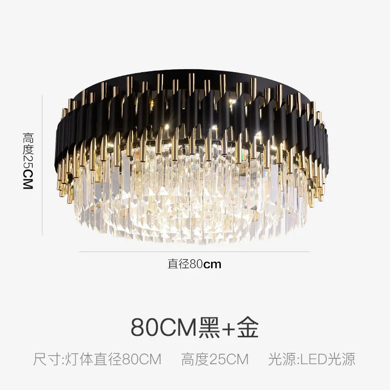 Amélie Luxury Crystal Black Chandelier