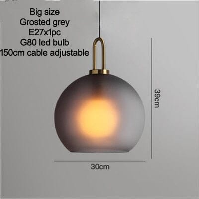 Suspension cylindrique en verre Isabelle