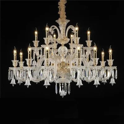 Lustre bougie minimaliste en cristal pour salon et chambre à coucher