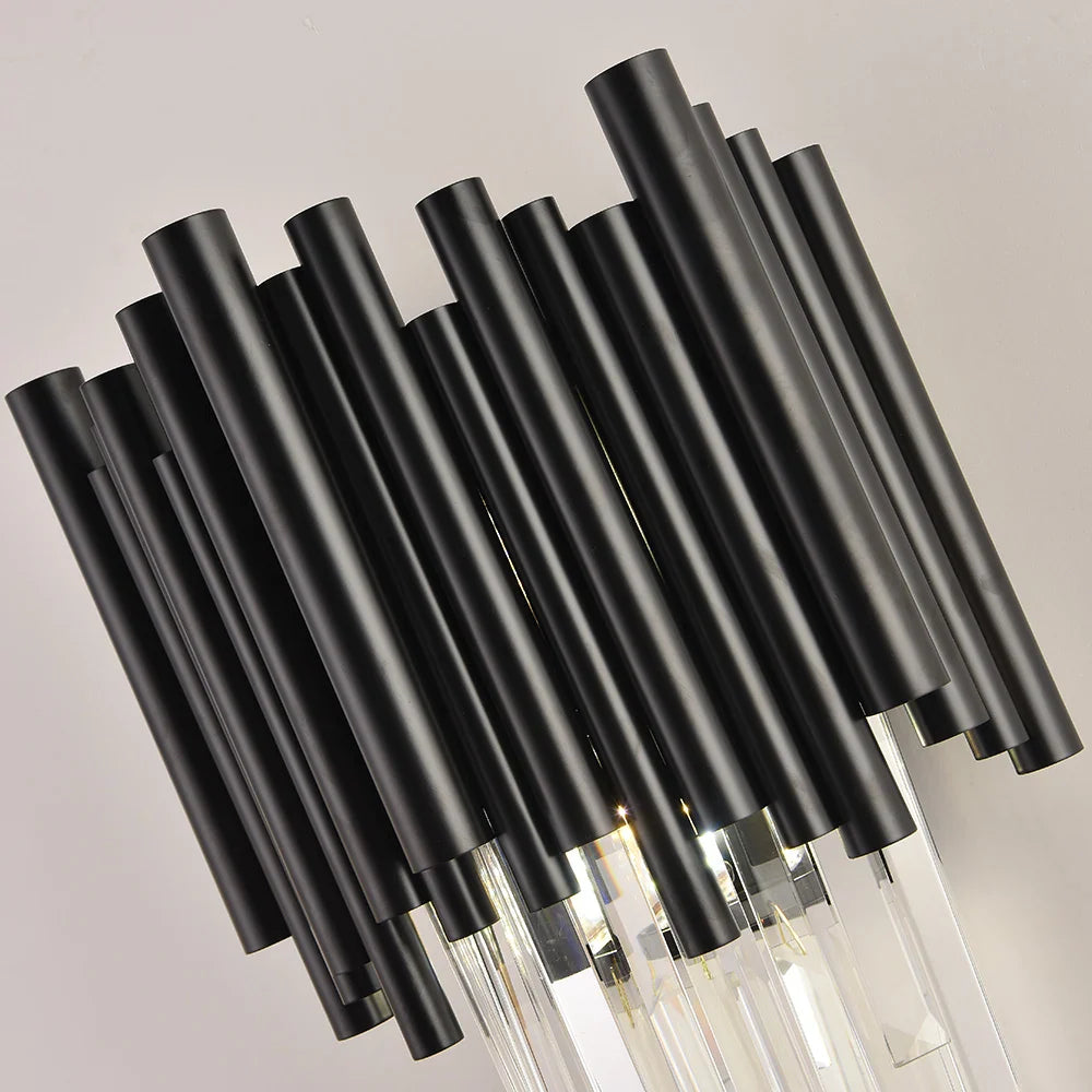 Sophie Crystal Black Wall Lamp with Modern Elegant Finish