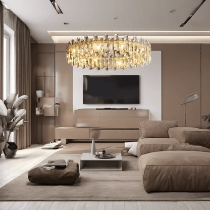 Genevieve Modern Crystal Glass Chandelier