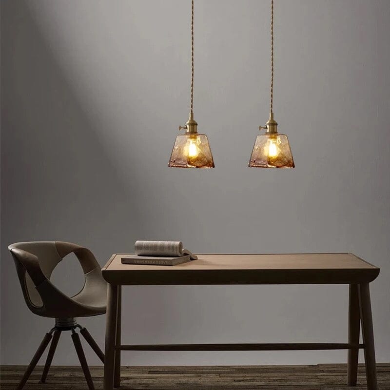 Elena Modern Geometric Glass Pendant