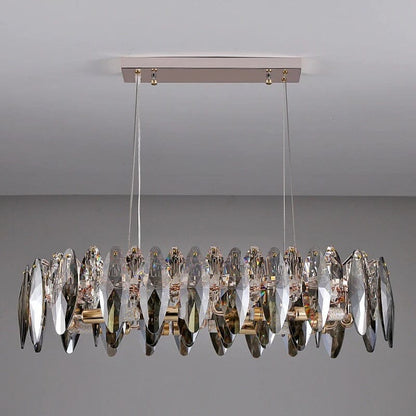 Lustre Elodie Crystal Leaf Nordic de luxe