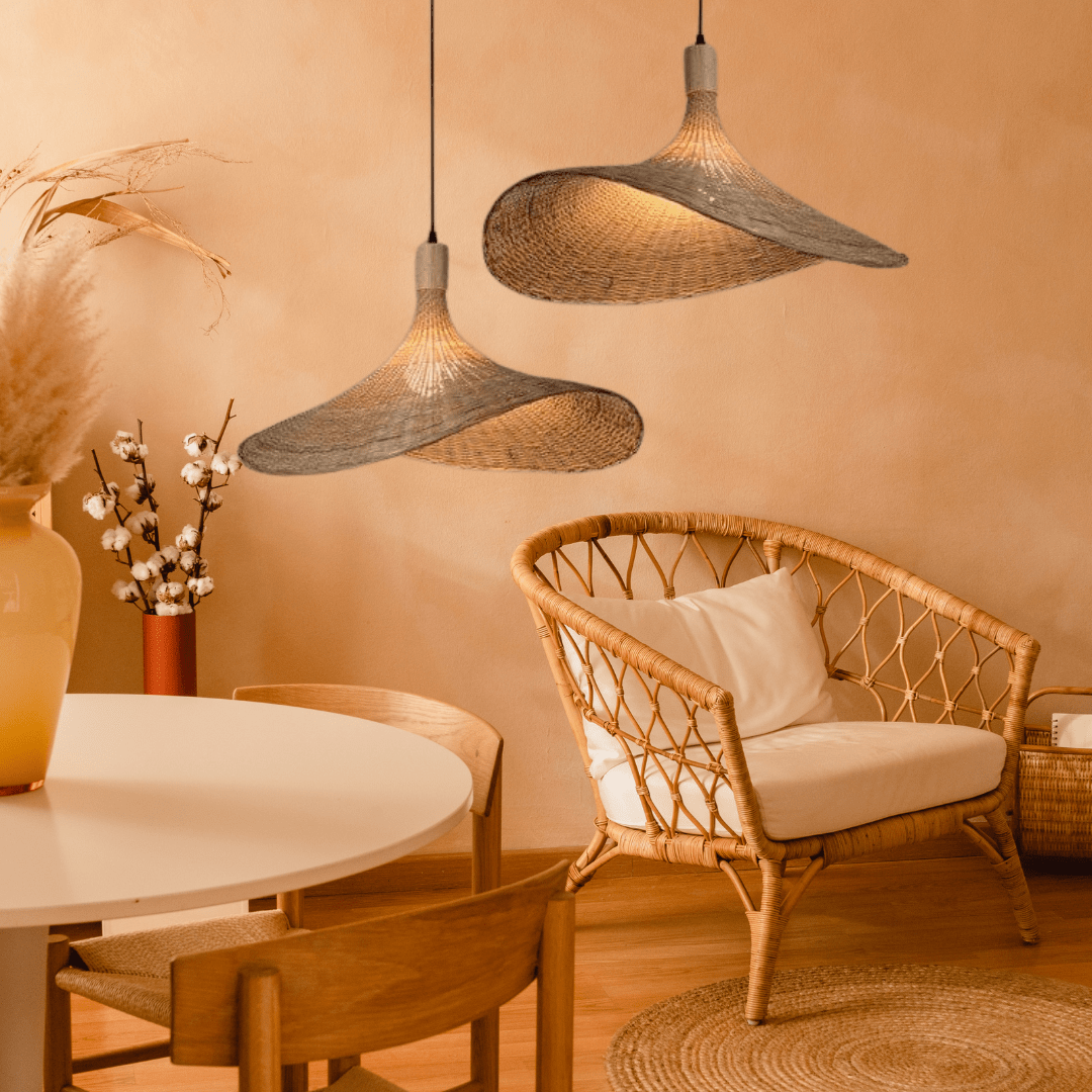 Amélie Woven Bamboo Pendant Light