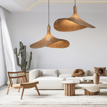 Amélie Woven Bamboo Pendant Light