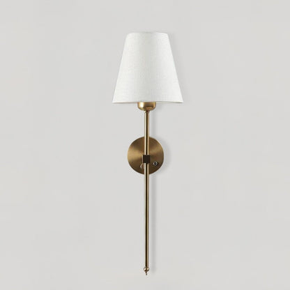 Applique murale Lucienne à abat-jour en tissu au design linéaire et moderne