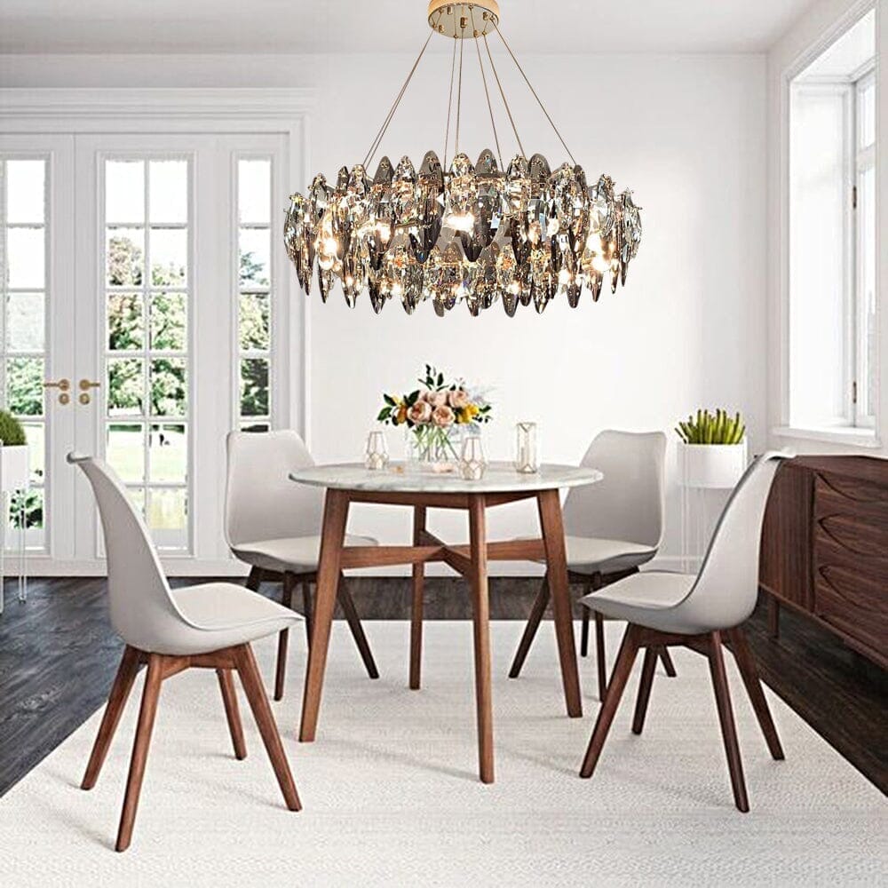 Lustre Elodie Crystal Leaf Nordic de luxe
