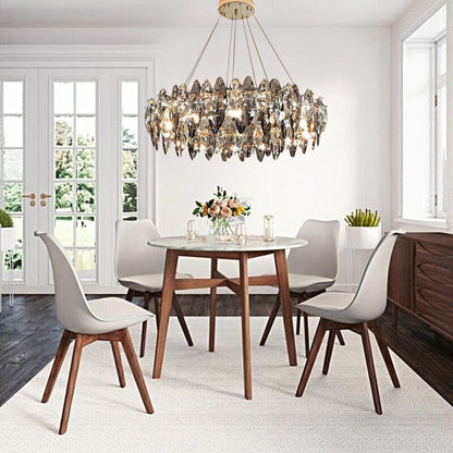 Lustre Elodie Crystal Leaf Nordic de luxe