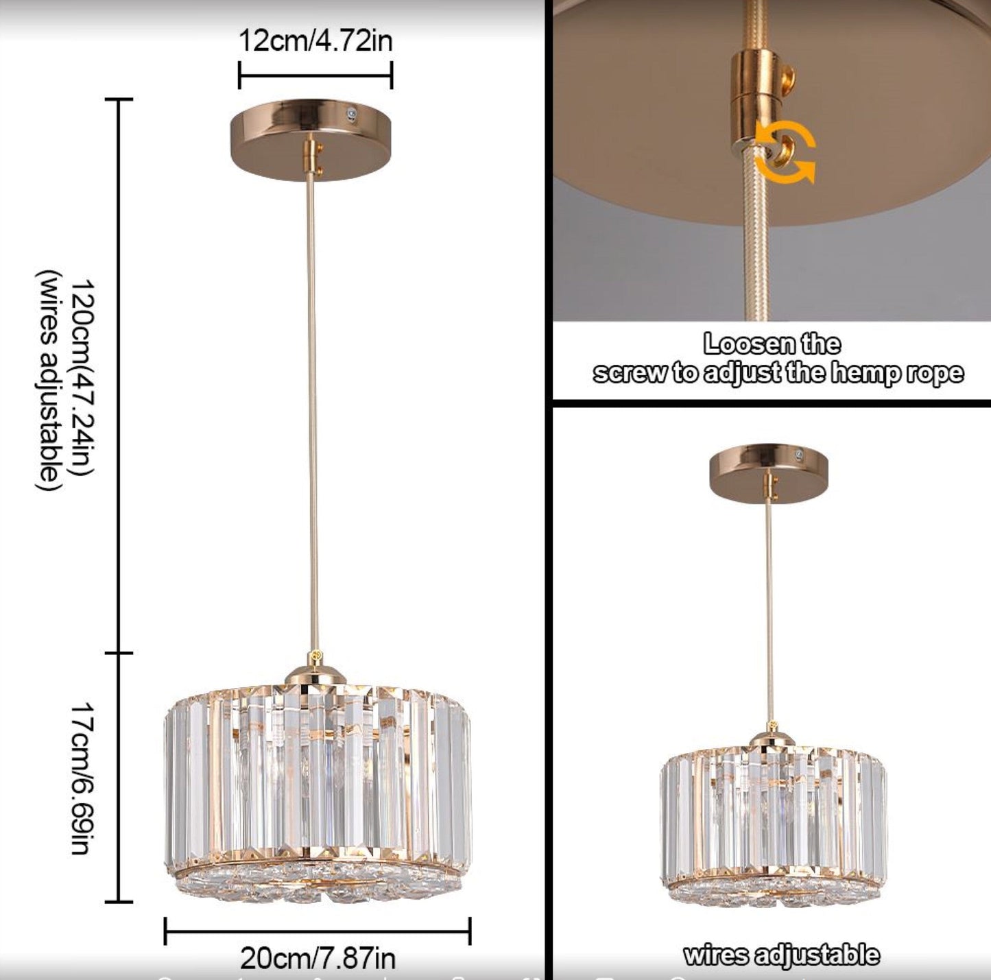 Chloé Suspension à plusieurs niveaux en cristal